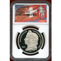 スイス 現代射撃祭 2021年 50フラン 銀貨 ルツェルン NGC PF70UC