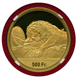スイス 現代射撃祭 2021年 500フラン 金貨 ルツェルン NGC PF70UC