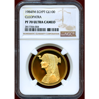 【SOLD】エジプト 1984年 100ポンド 金貨 クレオパトラ NGC PF70UC