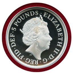 イギリス 2019年 5ポンド(2oz) 銀貨 ウナとライオン NGC PF69UC
