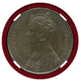 イギリス 1847年 銀貨 ヴィクトリア ゴシッククラウン UNDECIMO PROOFDETAIL