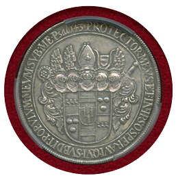 1661年 ドイツ ミュンスター 都市景観 ターラー銀貨 PCGS AU55