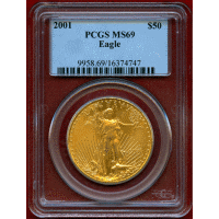 【SOLD】アメリカ 2001年 50ドル 金貨 イーグル PCGS MS69