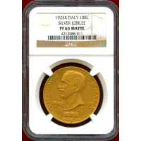 【SOLD】イタリア 1925R 100リレ 金貨 第一次世界大戦参戦10周年 PF63MATTE
