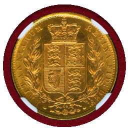 イギリス 1871年 ソブリン 金貨 ヴィクトリア ヤングヘッド シールド NGC MS63