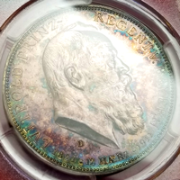 ドイツ バイエルン 1911D 5マルク 銀貨 ルイトポルト90歳記念  PCGS PR63