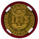 ドイツ ザクセン 1616年 リストライク ダカット 金貨 NGC MS64