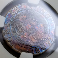 イギリス 1893年 シリング 銀貨 ヴィクトリア オールドヘッド NGC PF65