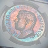 英領セイロン (1936年) ファンタジー クラウン 銀貨 エドワード8世 NGC PF66
