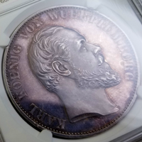ドイツ ヴュルテンベルク 1869年 2ターラー 銀貨 ウルム大聖堂修復記念 NGC PF62CAM