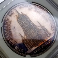 ドイツ ヴュルテンベルク 1869年 2ターラー 銀貨 ウルム大聖堂修復記念 NGC PF62CAM