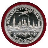 ドイツ ミュンスター 1981(1648)年 復刻銀メダル 都市景観 ヴェストファリア条約締結記念