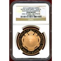 イギリス 2015年 5ポンド 金貨 シャーロット王女生誕 NGC GEM PROOF