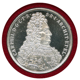 ドイツ デュッセルドルフ 1988(1719)年 復刻銀メダル 都市景観 カール・フィリップ