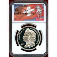スイス 現代射撃祭 2021年 50フラン 銀貨 ルツェルン NGC PF70UC