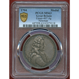 イギリス 1704年 銀メダル ブレナムの戦い マールバラ公爵 PCGS MS63