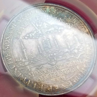 ドイツ ミュンスター 1661年 ターラー 銀貨 都市景観 PCGS AU Detail