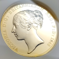 【SOLD】オーストラリア (1840) 5S 白銅貨 ギルト ピエフォー ヴィクトリア PF69