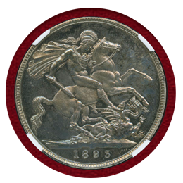 イギリス 1893LVI クラウン プルーフ銀貨 ヴィクトリア女王 NGC PF64CAM