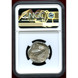 【SOLD】古代ギリシャ アテネ 440-404BC 4ドラクマ 銀貨 フクロウ NGC AU