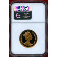 英領ジブラルタル 1989年 2ポンド 金貨 ウナとライオン NGC PF69UC