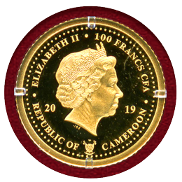 【SOLD】カメルーン 2019年 100フラン金貨 ウナ&ライオン エリザベス2世