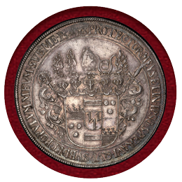 ドイツ ミュンスター 1661年 ターラー 銀貨 都市景観 PCGS AU Detail