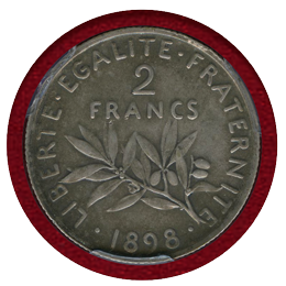 【SOLD】フランス 1898年 2フラン 銀貨 種を蒔く女神 PCGS PR58Matte