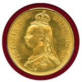 【SOLD】イギリス 1887年 2ポンド 金貨 ヴィクトリア ジュビリーヘッド PCGS MS63