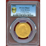 【SOLD】イギリス 1902年 2ポンド 金貨 エドワード7世 PCGS PR62 Matte
