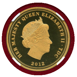【SOLD】トリスタンダクーニャ 2012年 2ポンド 金貨 ウナとライオン NGC PF69UC