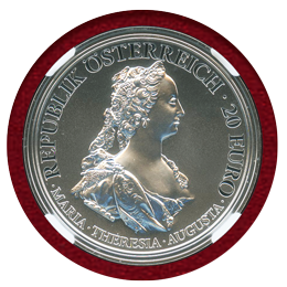 オーストリア 2017年 20ユーロ銀貨 マリア・テレジア生誕 300周年 NGC PF70