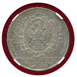ドイツ フランクフルト 1772PCB ターラー 銀貨 都市景観 NGC MS61