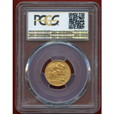 イギリス 1911年 1/2ソブリン 金貨 ジョージ5世 PCGS PR64