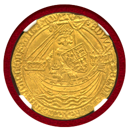 【SOLD】イギリス (後期1369-77) ノーブル金貨 エドワード3世 NGC MS62