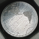 【SOLD】イギリス 1820年 MAP OF THE WORLD メダル ホワイトメタル