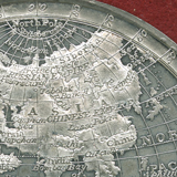【SOLD】イギリス 1820年 MAP OF THE WORLD メダル ホワイトメタル