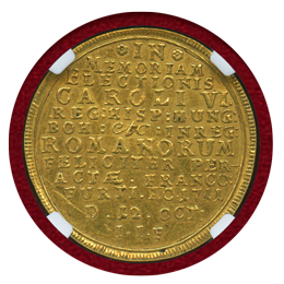 【SOLD】神聖ローマ帝国 フランクフルト 1711年 2ダカット金貨 都市景観 AU53