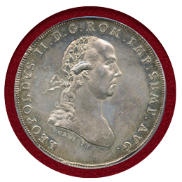 【SOLD】ドイツ レーゲンスブルク 1791年 ターラー 銀貨 都市景観 レオポルト2世 MS62