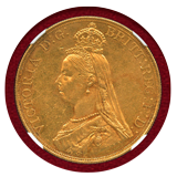 イギリス 1887年 5ポンド 金貨 ヴィクトリア ジュビリーヘッド NGC MS61