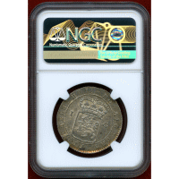オランダ領東インド バタビア共和国 1802年 グルデン 銀貨 帆船 NGC UNC DETAILS