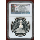 イギリス 2014年 2ポンド 銀貨 ブリタニア NGC PF70UC