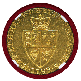 イギリス 1798年 ギニー 金貨 ジョージ3世 NGC MS64