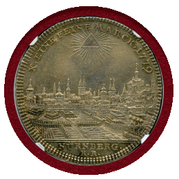 ドイツ ニュルンベルク 1779KR ターラー 銀貨 都市景観 NGC AU55
