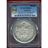 ドイツ アウグスブルク 1730年 ホワイトメタル 都市景観メダル PCGS MS64