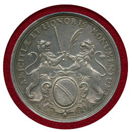 【SOLD】スイス チューリッヒ 1707年 都市景観 銀メダル PCGS SP58