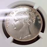 英領インド 1840C ルピー 銀貨 プルーフ RESTRIKE ヴィクトリア女王 NGC PF61