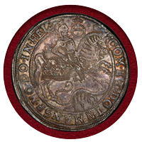 ドイツ マンスフェルト・アルテルン 1616AK ターラー 銀貨 PCGS AU58