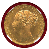 【SOLD】イギリス 1871年 ソブリン 金貨 ヴィクトリア ヤングヘッド NGC MS64