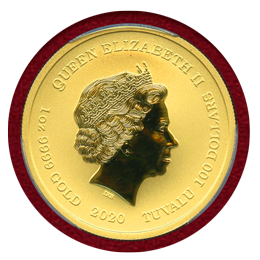 ツバル 2020年 100ドル金貨 プルーフ 硫黄島の戦い75周年記念 PCGS MS70